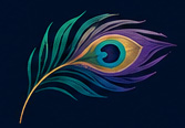 peacock feather icon dark