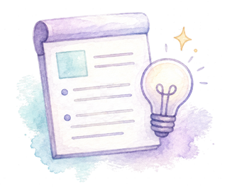 document and lightbulb icon